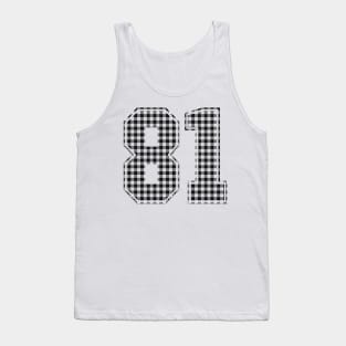 Plaid Number - 81 - Dark Tank Top